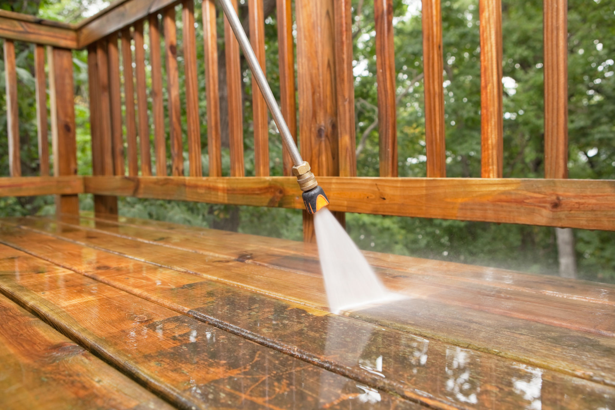 cleaning deck