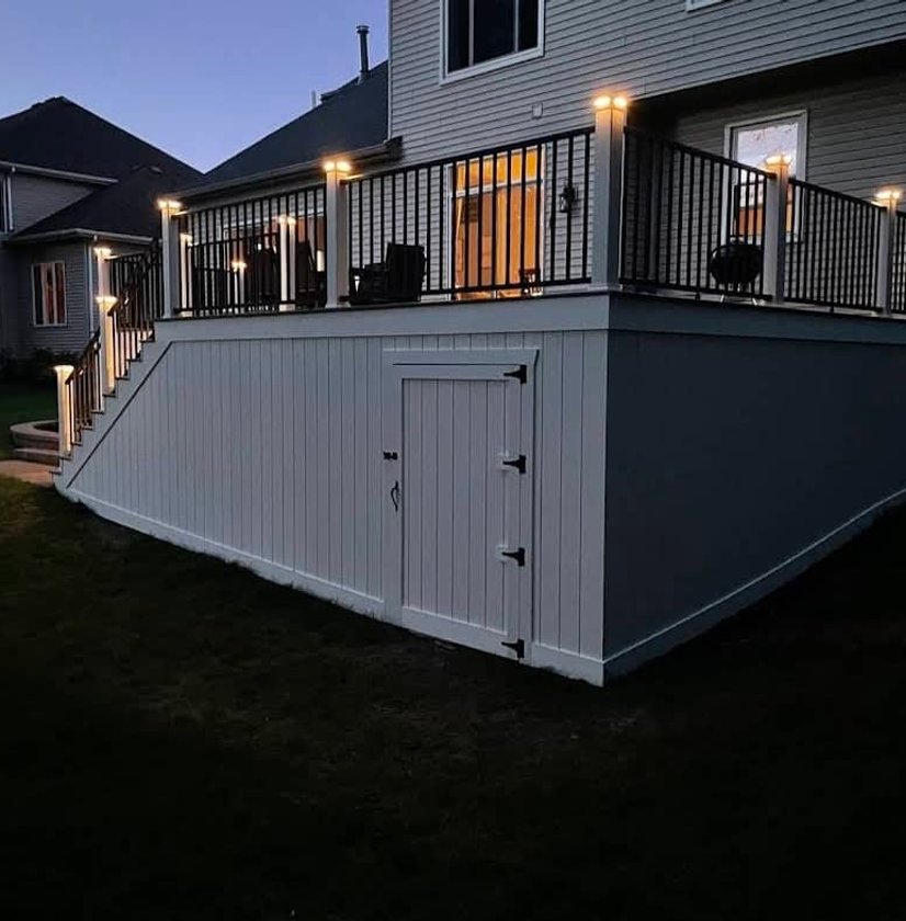 deck privacy wall installation