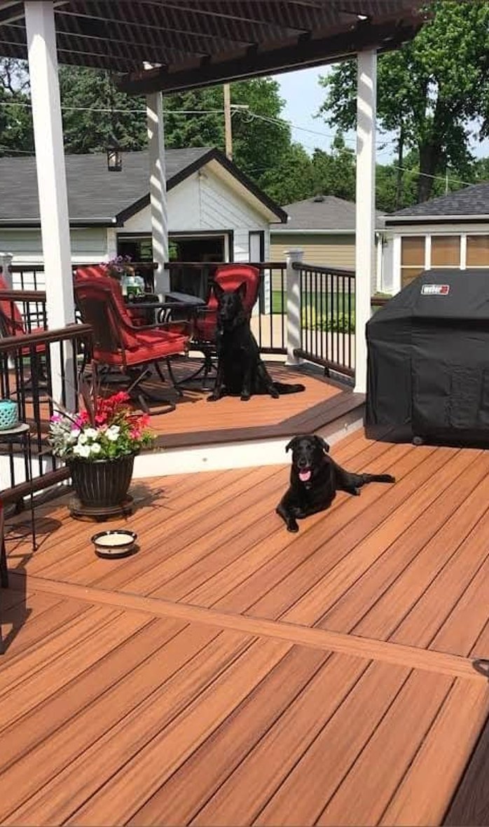 backyard deck seating area