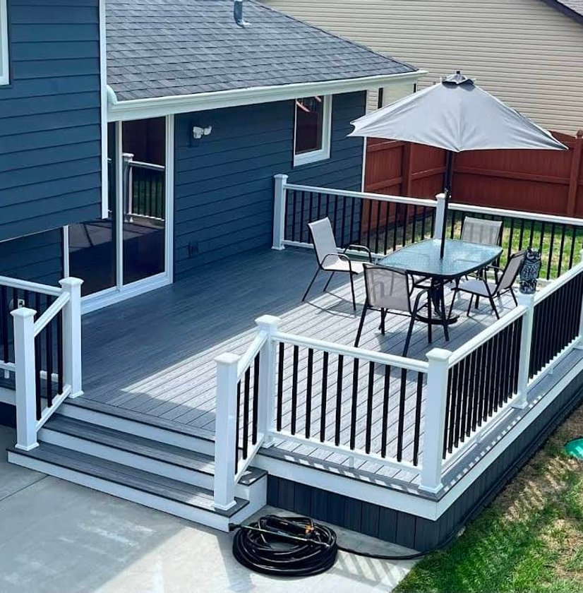 deck installation backyard